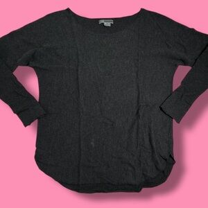Vince Wool Cashmere Blend Knit Top Women's Size XS Dark Gray  Long Sleeve